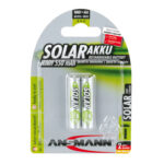 Blister de 2 accus AAA - 550mAh - Spécial solaire