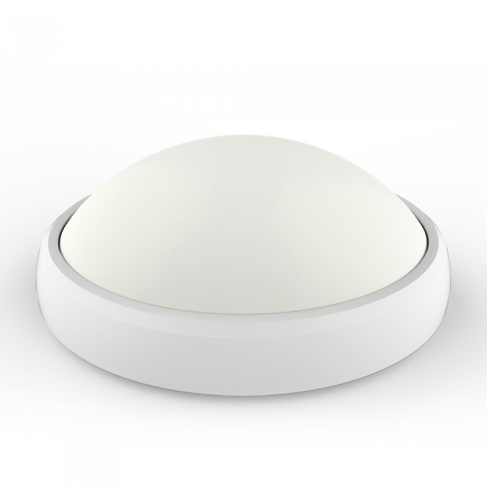 VT-8010 12W LED Full Oval Ceiling Lamp White Body IP54 3000K