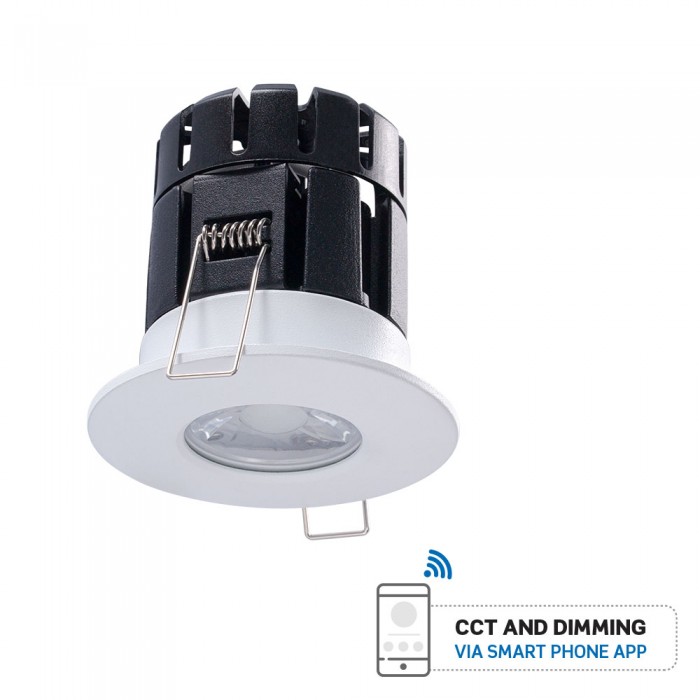 VT-7710D 10W LED Downlight Bluetooth Fire Rated CCT Changeable Dimmable IP65