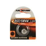 ANSMANN SR44/357 Pile bouton à l'oxyde d'argent pour montre, 1,55 V
