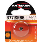 ANSMANN SR66 / SR626 / 377 Pile bouton à l'oxyde d'argent 1,55 V