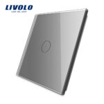 LIVOLO Plaque gris 1 bouton pour 1 interrupteur tactile simple