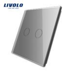 LIVOLO Plaque grise 2 boutons pour 1 interrupteur tactile double