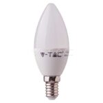 VT-255 LED Bulb SAMSUNG Chip 4.5W E14 A++ Plastic Candle 6400K