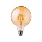 VT-297 6W G125 LED FILAMENT BULB AMBER GLASS WITH SAMSUNG CHIP 2200K E27