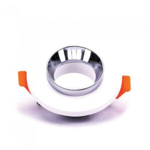 VT-862 GU10 Fitting Gypsum Metal Recessed Light With Chrome Bottom Round