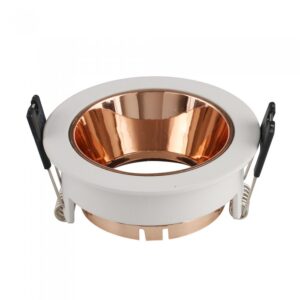 VT-872 GU10 Fitting White+Rose Gold Round VT-872