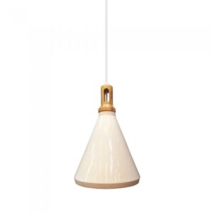 VT-7525 Modern Pendant Light Wooden Top Iron White Color ф250