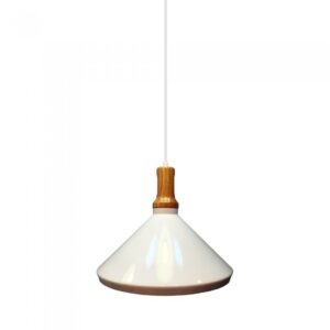 VT-7535 Modern Pendant Light Wooden Top Iron White Color ф250
