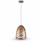 VT-7200 Pendant Light Champean Gold With Gold Canopy