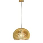 LUMINAIRE SUSPENSION EN BOIS E27 D300 H200