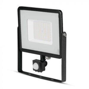 VT-50-S 50W LED Sensor Floodlight SAMSUNG CHIP Cut-OFF Function Black Body 4000K