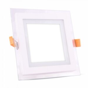 VT-602G 6W LED Panel Downlight Glass - Square 6400K