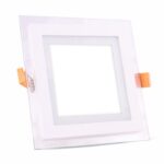 VT-1881G 18W LED Panel Downlight Glass - Square 6400K