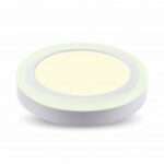 VT-2209 18W+3W LED Surface Panel Downlight - Round 4500K EMC+CR80