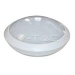 VT-8015 12W Dome Light Fitting White Body Round 6000K IP65