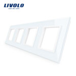 LIVOLO Plaque 4 prises blanche