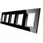 LIVOLO Plaque 5 prises noire