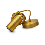 SUSPENSION DOUILLE E27 METAL M009 CYLINDRE MAT MARRON BRONZE + CÂBLE 2M