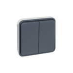EUR'OHM OXXO double Va/Vient compos GRIS IP55
