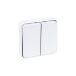 EUR'OHM OXXO double Va/Vient compos BLANC IP55