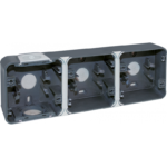 EUR'OHM BOITE 3 postes GRIS horiz SAILLIE