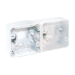 EUR'OHM BOITE 2 postes BLANC horiz SAILLIE