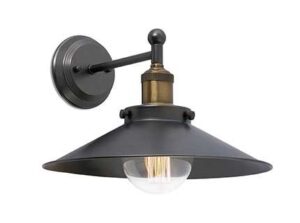 FARO MARLIN APPLIQUE NOIR + OR VIEUX E27 25W