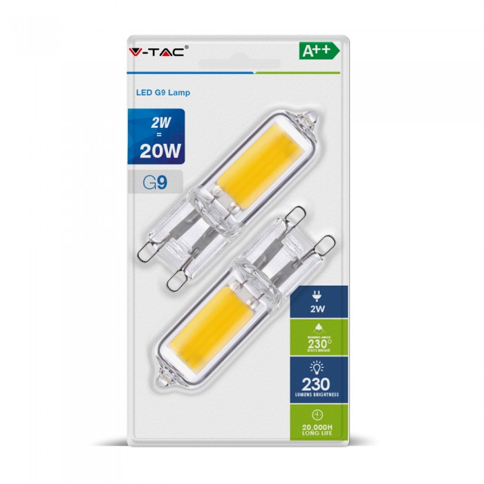 VT-2102 2W LED SPOTLIGHT COLORCODE:3000K G9 2PC/PACK