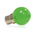 LED VISION-EL 1 W BULB B22 VERTE BLISTER X2