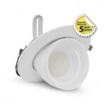 VISION EL SPOT LED ESCARGOT ROND INCLINABLE ET ORIENTABLE BLANC 38W CCT