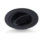 SUPPORT DE SPOT VISION-EL ROND ALUMINIUM 92 mm NOIR