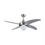 VT-6043-4 60W LED CEILING FAN WITH LIGHT KIT PULL CHAIN CONTROL 4 BLADES AC MOTOR