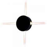 VT-706 4W LED Wall Light Black Body Round 4000K IP65