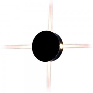 VT-706 4W LED Wall Light Black Body Round 4000K IP65