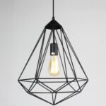 AL LED PENDANT LIGHT BLACK CAGE1 VINTAGE