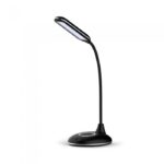 VT-7705 5W LED TABLE LAMP WITH WIRELESS CHARGER BLACK 2700K-6500K WITH ADAPTOR