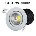 Downlight  7W COB 3000K  White Body