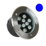 9W LED POOL 12V  INOX 316 BLEU