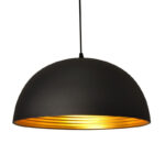 HL 02 pendant light DOME BLACK GOLD 40CM inside gold. outside BLACK