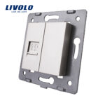 LIVOLO Prise réseau RJ45 multimédia Gris