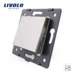 LIVOLO Mécanisme interrupteur à impulsion à bascule ou bouton poussoir gris