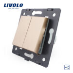 LIVOLO Mécanisme interrupteur champagne va et vient 2 boutons / 2 voies