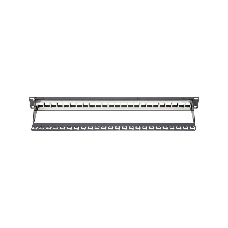 MICRO TECH PANNEAU DE BRASSAGE 19" FTP 24 PORTS NU NOIR