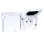 EUR'OHM OXXO DOUBLE PC 2P+T BLANC IP55