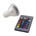 GU10  3W AC85-265V RGB 24keys Remote