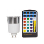GU10  5W AC85-265V °RGB Size 24keys remote