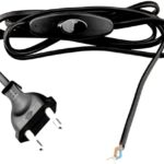 CABLE + INTER H03VVH2-F2*0,75 1,8M BLACK WIRE