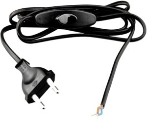 CABLE + INTER H03VVH2-F2*0,75 1,8M BLACK WIRE