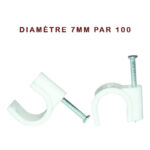 Lot de 100 attaches blanc diamètre 7mm